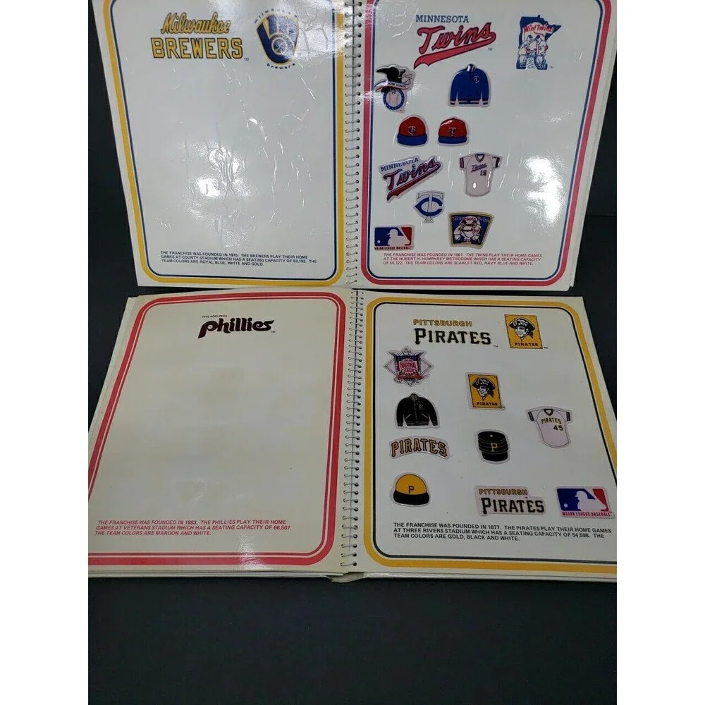 American & National League Baseball Sticker Albums MLB Vintage 1983 Imperial Toy